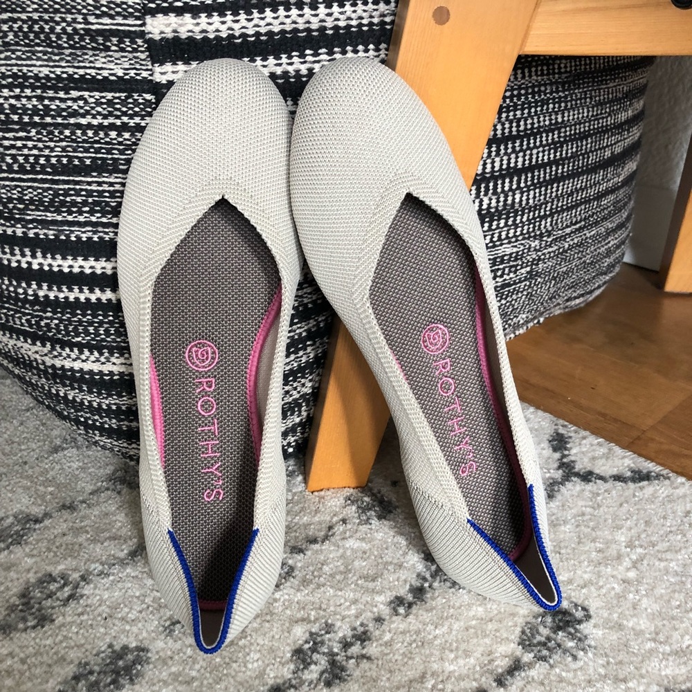 Linen Rothys - 7.5 flat - NWT